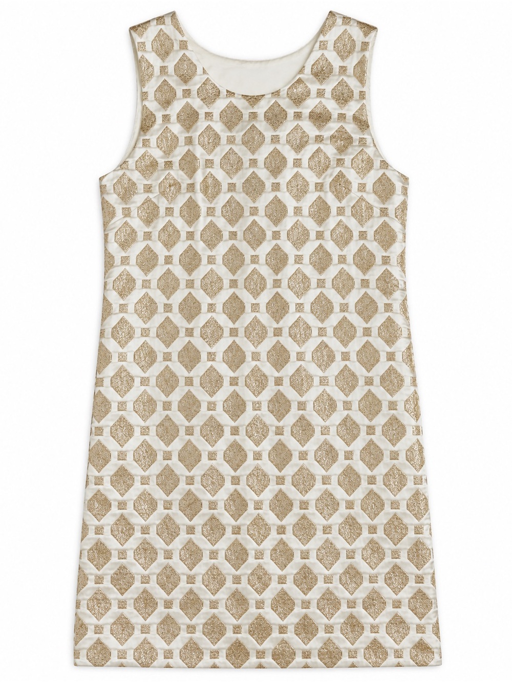 Trina Turk sleeveless shift dress in ivory/cream
